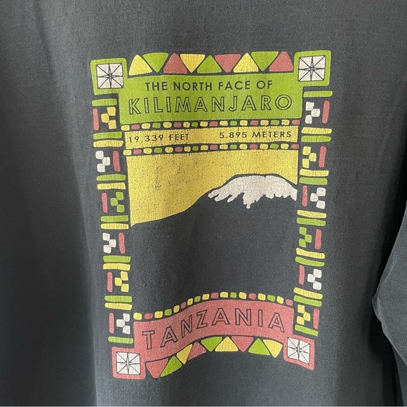 Vintage The North Face Kilimanjaro Tanzania Long Sleeve Tshirt Tee Mens XL - Picture 7 of 11